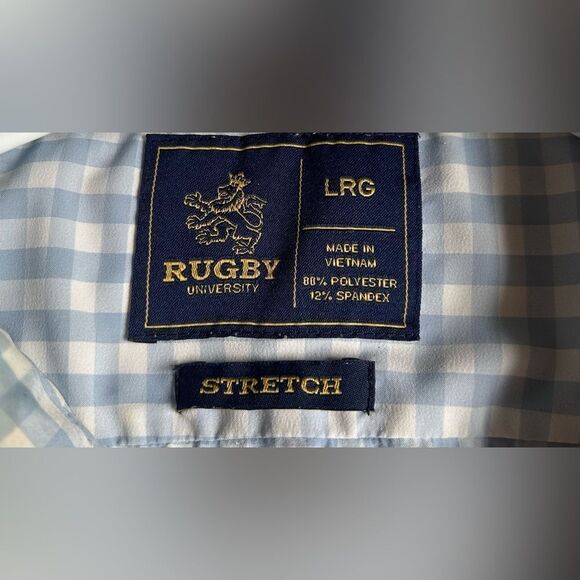 PREOWNED … RUGBY UNIVERSITY “Size: L” Casual Dress Shirt - Picture 3 of 3